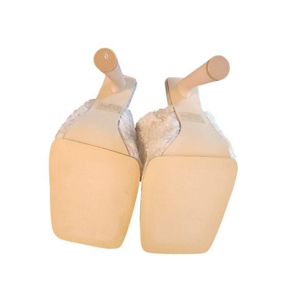 LEMONADE Sunny Faux Fur Block Heel Mules Size 8 - Picture 6 of 6